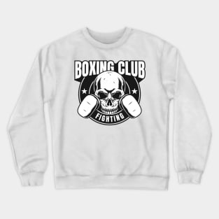 "Boxing Club Fighting" Skull Crewneck Sweatshirt